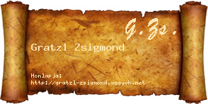 Gratzl Zsigmond névjegykártya
